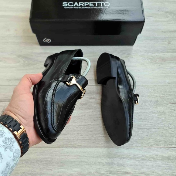 Black Men\'s Genuine Leather Loafer main image 7